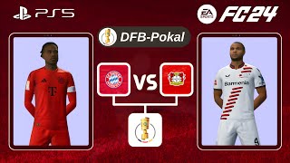 Bayern Munich vs Bayer Leverkusen  DFB Pokal Cup 202425  FC 24 Gameplay [upl. by Ettena]