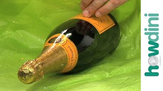 How to gift wrap a champagne bottle [upl. by Hearn683]