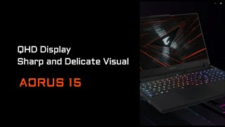 QHD vs FHD AORUS 15 Gaming Laptop  Sharp and Delicate Visual [upl. by Marquita]