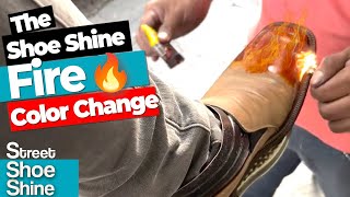 Melt INK my Shoes  BEST Shoe Shine Fire Mexico asmr mx zapatos shoes [upl. by Shayne]