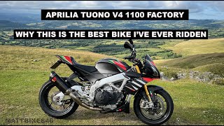 Why the Aprilia Tuono V4 1100 Factory is the best bike Ive ever ridden road test review [upl. by Kabab638]