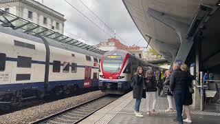 Zurich Bahnhof Stadelhofen Swiss Railway station beautiful trains [upl. by Dao974]