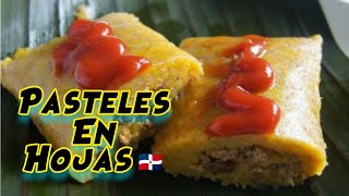 COMO HACER PASTELES EN HOJAS DOMINICANO 🇩🇴 [upl. by Nilra]