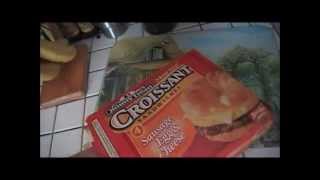 How to cook yourself a Jimmy Dean Croissant Breakfast Sandwich [upl. by Ezirtaeb]