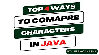 how to compare characters in Java how to compare chars in Java character equals java  In Hindi [upl. by Animar]