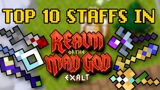 TOP 10 STAFFS IN RotMG [upl. by Annyl654]