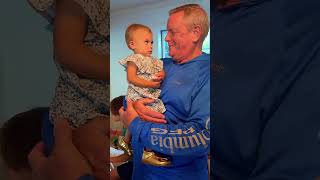 Baby walks an entire football field length and seeing some special people grandparents grandbaby [upl. by Htiffirg562]