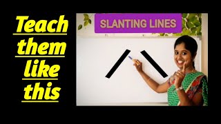 shradhasclassroom WRITING SKILLS STROKESslanting lines [upl. by Joella]