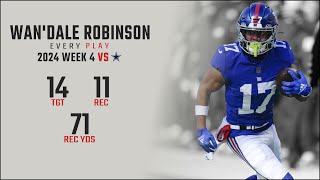 WanDale Robinson Week 4 Replay Every Target and Catch vs Dallas Cowboys [upl. by Coad]