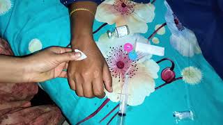 Intravenous injection video Iv ceftriaxone 1G Omeprazole injection24 p11 Injection By Cannula 69 [upl. by Norwood]