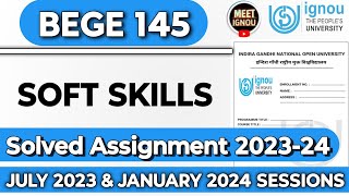 bege 145 solved assignment 202324  Soft Skills  bege145 bege145ignou bege meetignou [upl. by Aleafar]