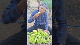 makan pisang mentah pisangmentah mukbang fruit [upl. by Boser506]