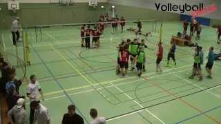 Volleyball Herren Verbandsliga 20142015 TVA Fischenich Herren 3 vs FC Junkersdorf Köln Rückspiel [upl. by Cavil]