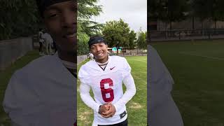 Stanford CB Collin Wright talks first week of spring practice [upl. by Buskirk]