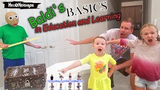 Baldis Basics in Real Life Hello Neighbor Statues Toy Scavenger Hunt Blind Bags [upl. by Babita393]