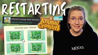 RESTARTING my first ever island with OVER 2000 HOURS  Animal Crossing New Horizons [upl. by Hereld971]