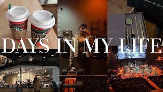 Chatty vlog night routine Starbucks holiday drinks HUGE old navy haul concert in Charlotte more [upl. by Laktasic506]