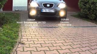 H3 OSRAM Night Breaker UNLIMITED vs OSRAM Original fog lights [upl. by Aznola489]