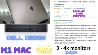 Dell D6000 Universal Dock review also connecting Macbook ProIndia [upl. by Enelyak]