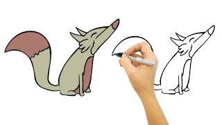 HOW TO DRAW A FOX Step by Step [upl. by Siegel]