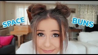 Space Bun Tutorial  Holly H [upl. by Torras]