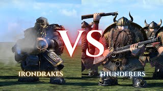 WARHAMMER III Total War  Irondrakes VS Thunderers [upl. by Padegs]