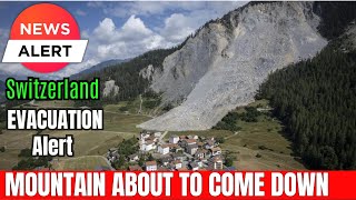 Landslide narrowly missed the Swiss town of Brienz but NOW more is about to come down at High Speed [upl. by Otrebla827]