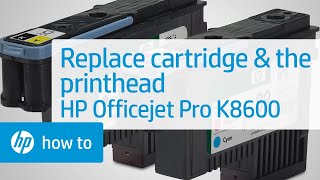 Replace the ink cartridges and the printhead  HP Officejet Pro K8600 Printer  HP Support [upl. by Sophie15]