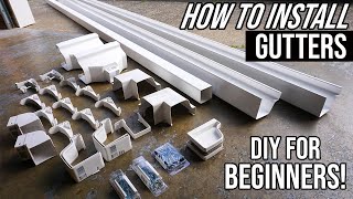 How To Install Gutters For Beginners Easy DIY Home Project [upl. by Feodor]