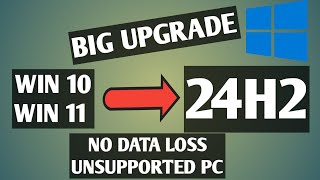 How to UPGRADE to Windows 11 24H2 on Unsupported Hardware  No Data LOSS [upl. by Lennej853]