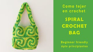 SPIRAL CROCHET BAG 🌀 paso a paso [upl. by Rramed]