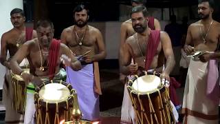 Double Thayambaka by Kalpathy Balakrishnan and Kalanilayam Udayan Namboothiri at Kombara 2017 [upl. by Shermie]