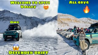 Defender ki Drift dekh kar sabki halat kharab in KAZA 😱 Sab Hairaan Pareshan 😰 Winter Spiti Day 4 [upl. by Clim735]