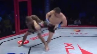 Ivan Jorge BRAZIL vs Muslim Salikhov RUSSIA  Kunlun Cage Series 6  SPINNING BACK KICK KO [upl. by Suirred]