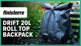 Finisterre Drift 20L Waterproof Roll Top Backpack Review 2 Weeks of Use [upl. by Nedyrb]