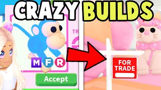 Trading for CRAZIEST Adopt Me House Builds [upl. by Hodges]