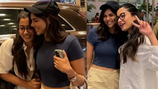 Rashmika Mandanna And Kalyani Priyadarshan Spotted At Mumbai Airport  MS shorts [upl. by Cchaddie270]