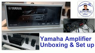 How to SetUp Amplifier  Yamaha Amplifier Unboxing and SetUp  Yamaha RXV385 [upl. by Winstonn]