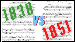 La Campanella Original 1838 VS 1851 Sheet Music [upl. by Fishbein]