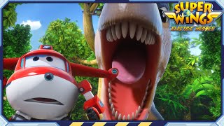 SUPERWINGS8 Into the World of Dinosaurs  Superwings Electric Heroes  S8 EP05 [upl. by Llehcear603]