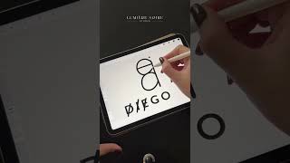 diego  Procreate Name Logo Design 💫 logodesign designprocess adobeillustrator procreate [upl. by Evad263]