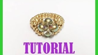 Tutorial come fare un anello con perline Anello Iridescenze Decò [upl. by Immot]