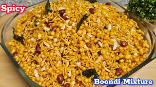 Andhra Style Boondi Mixture Recipe  Spicy Namkeen  స్వీట్ షాప్ స్టైల్ బూందీ మిక్చర్  Quick Snacks [upl. by Deyes]