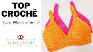 TOP DE CROCHÊ Fácil e Rápido de fazer♡ [upl. by Lrem]