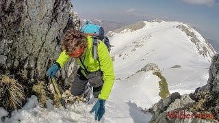 Traversata invernale del Monte Viglio Canalino Gendarme con piccozza e ramponi [upl. by Ynnavoj]