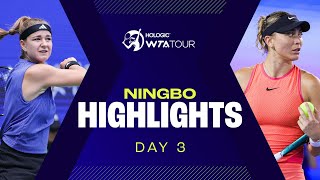 Muchova Badosa Yuan amp Kasatkina in action on Day 3 at Ningbo 2024  WTA Match Highlights [upl. by Annohsal94]