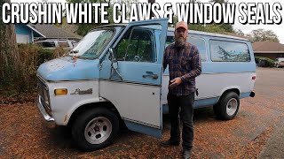 Crushin White Claws amp Window Seals on the 1976 Chevy Beauville G20 Van [upl. by Dugan]