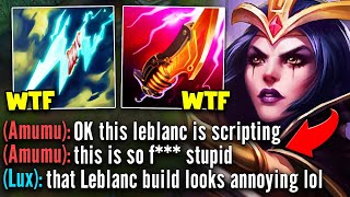 The Most ANNOYING Leblanc Build Ever Created THE ENEMY TEAM WAS MALDING [upl. by Llehcim]