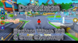 Toilet Tower Defense  DaPodman Endless Wave 198 and Gem Giveaway [upl. by Mulford]