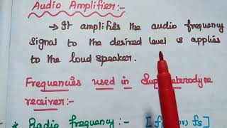 Parameters of Super Heterodyne Receiver Sensitivity Selectivity RF Amplifier amp IF Frequency [upl. by Aeduj]